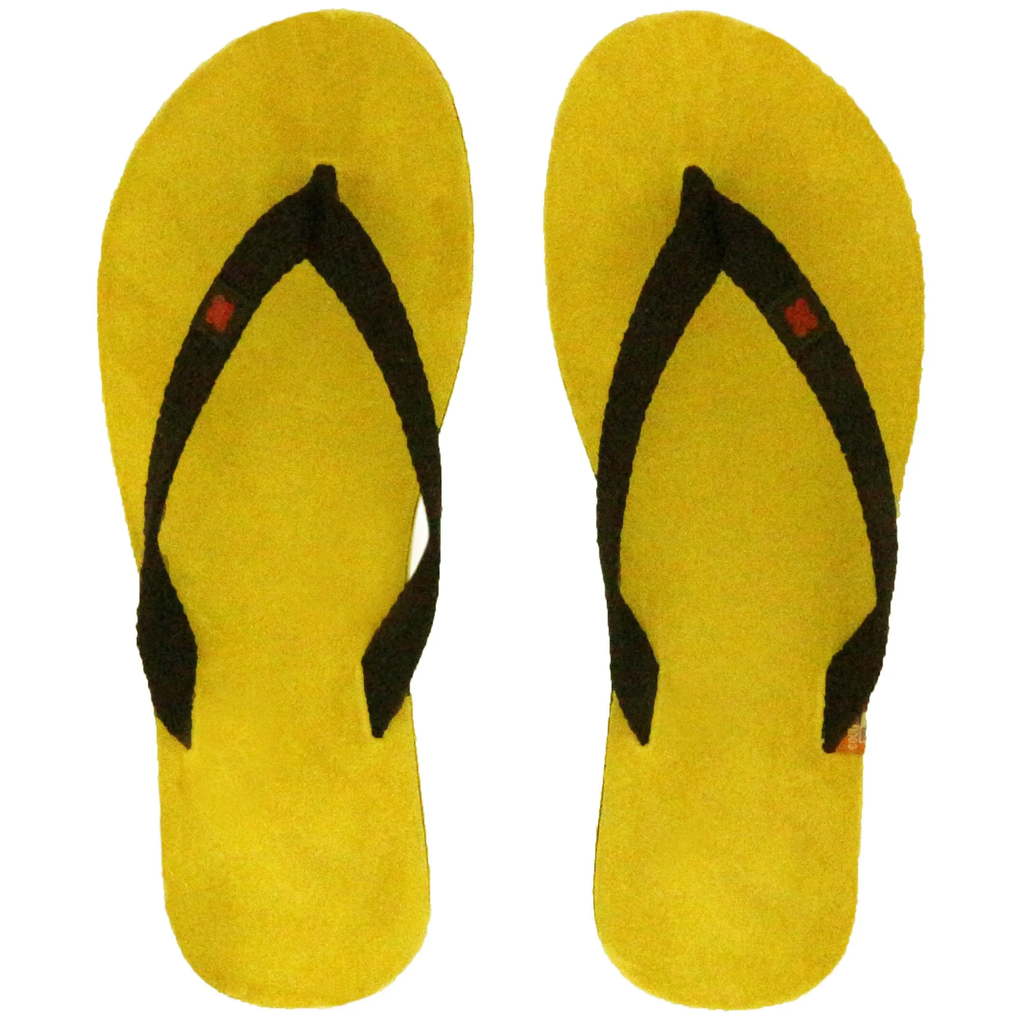 Tong en cuir velours de la collection MOOREA taille 42/43 Jaune