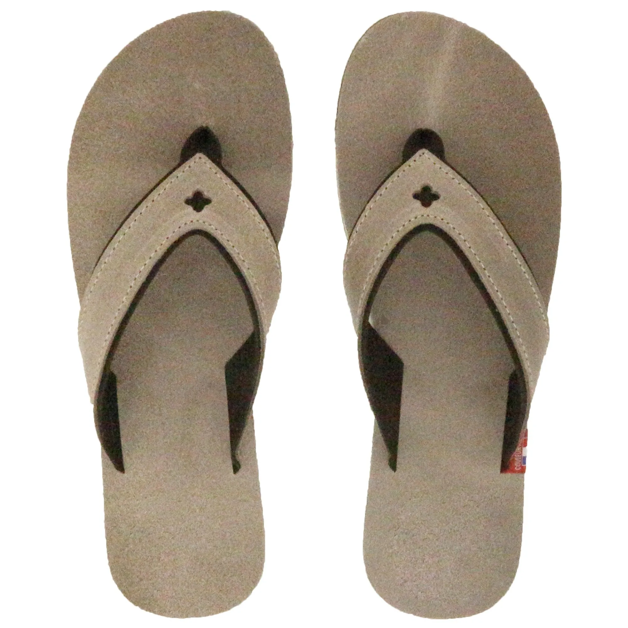 Tong bride large en cuir SPERONE 46/47 beige Taupe