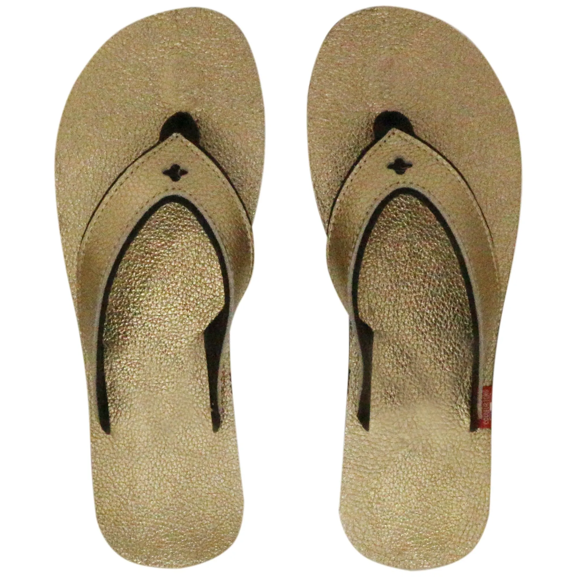 Tong en cuir métallisé de la collection PIANA taille 38/39 Or