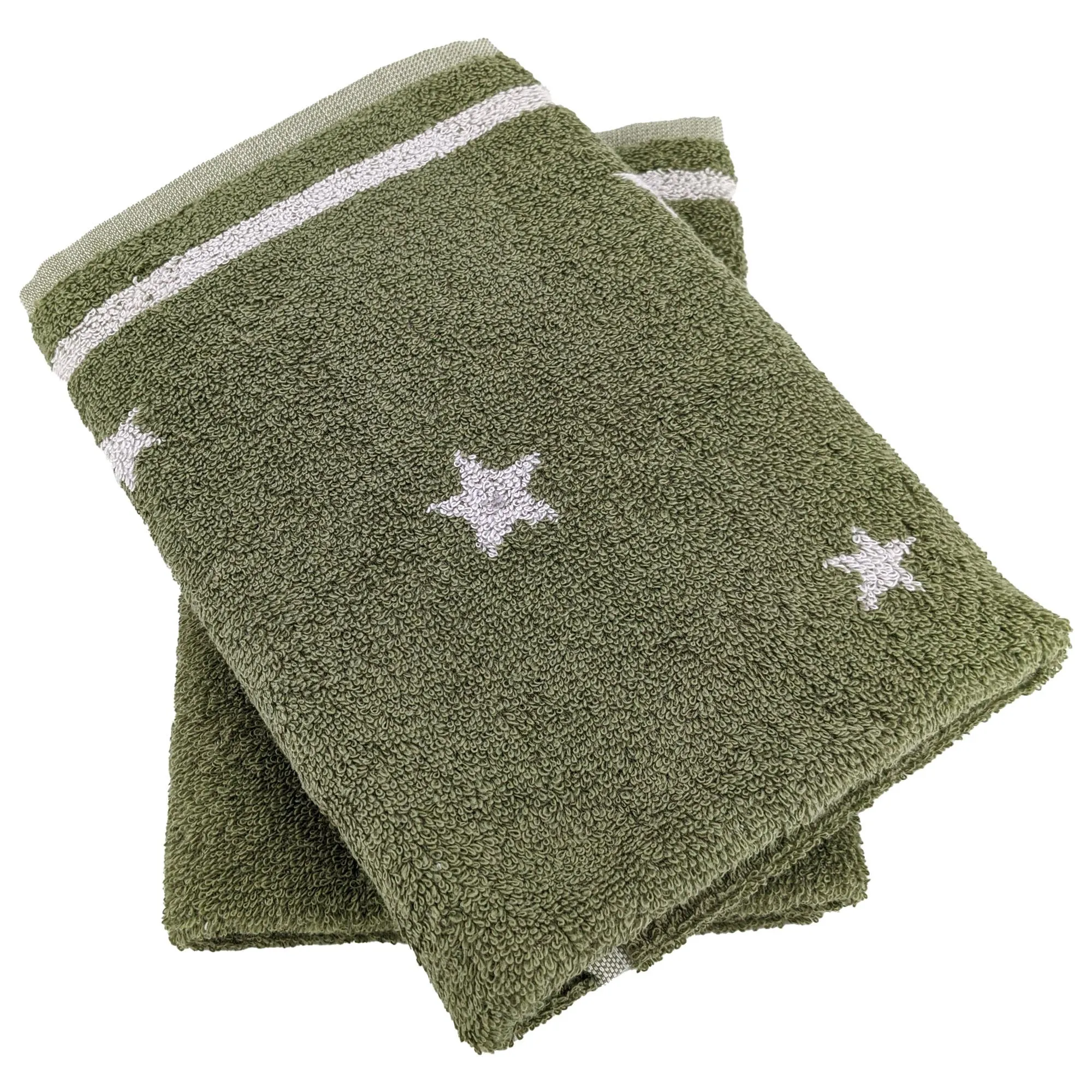 Lot de 2 torchons de cuisine 50x50 cm collection NOVA 100% Coton vert
