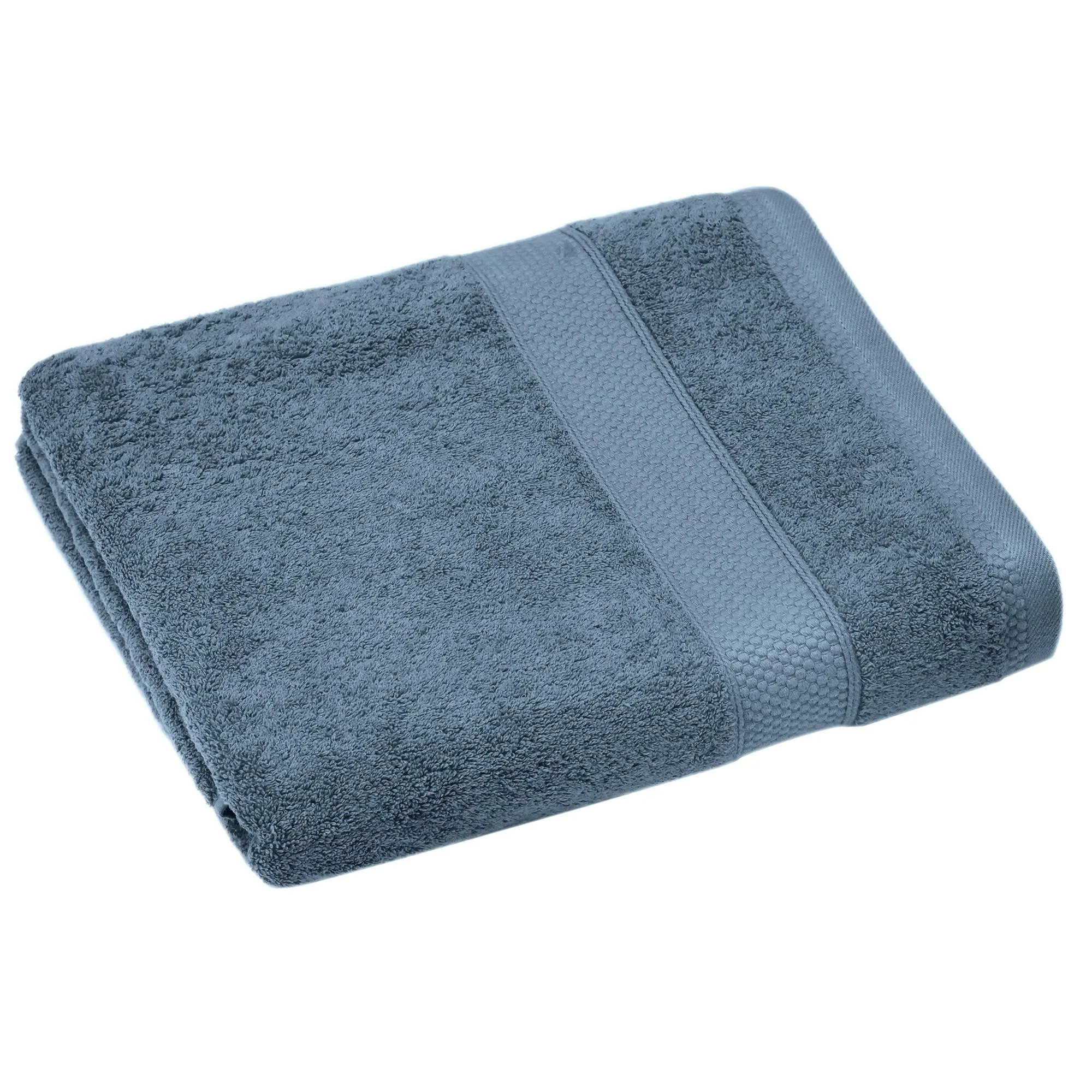 Serviette de toilette coton 550 g/m2 50x90 cm NAÏA bleu Orage