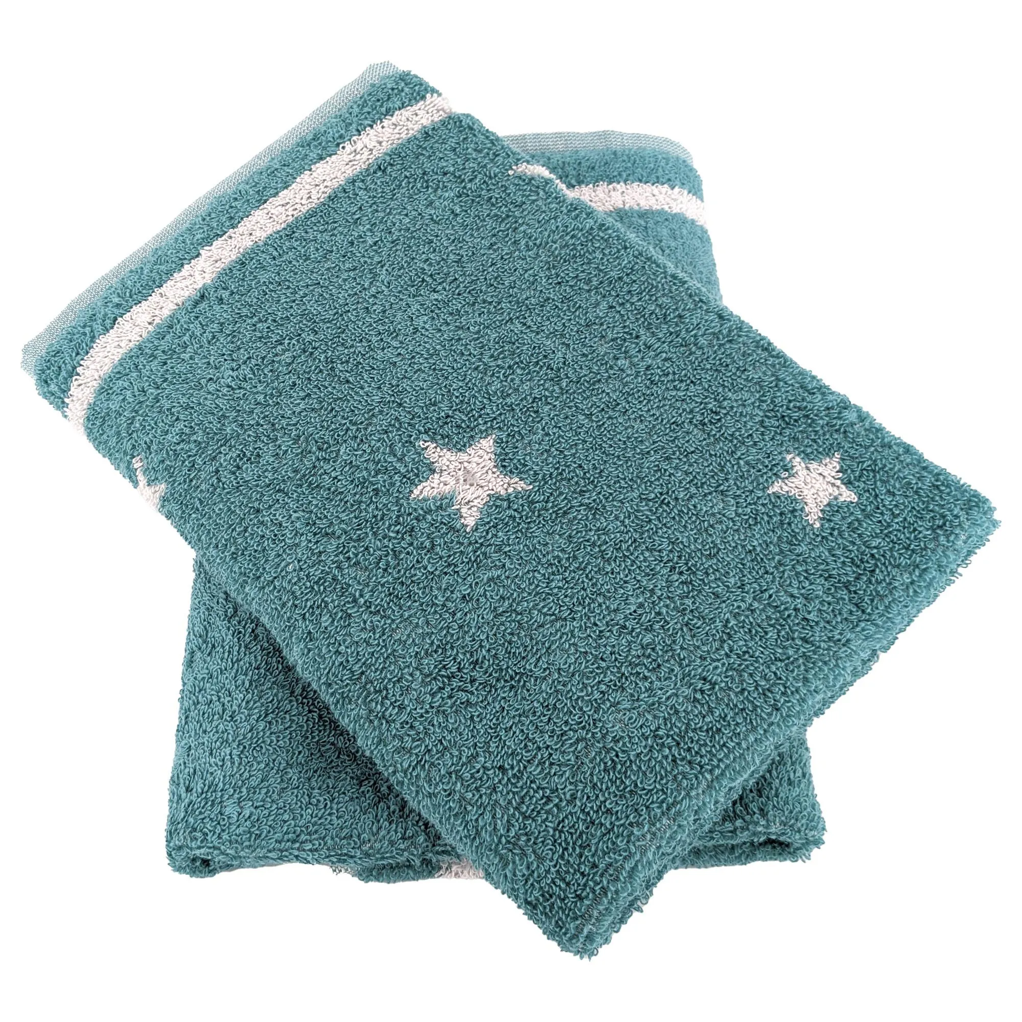 Lot de 2 torchons de cuisine 50x50 cm collection NOVA 100% Coton bleu