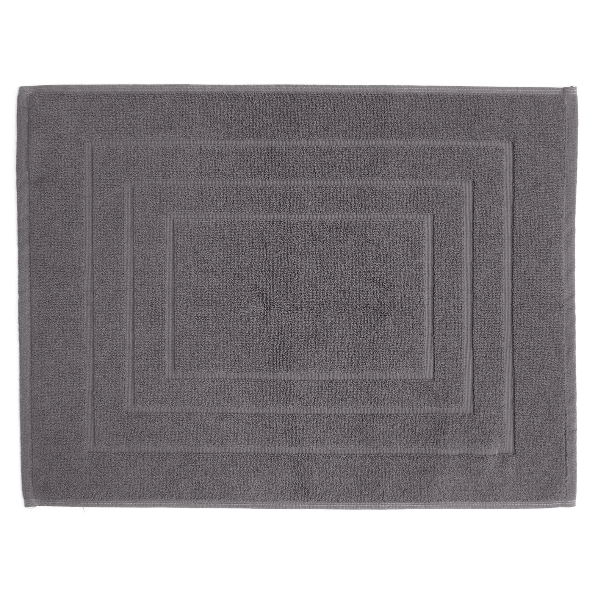 Tapis de bain coton 1000g/m2 NAÏA 80x60 cm gris Ardoise