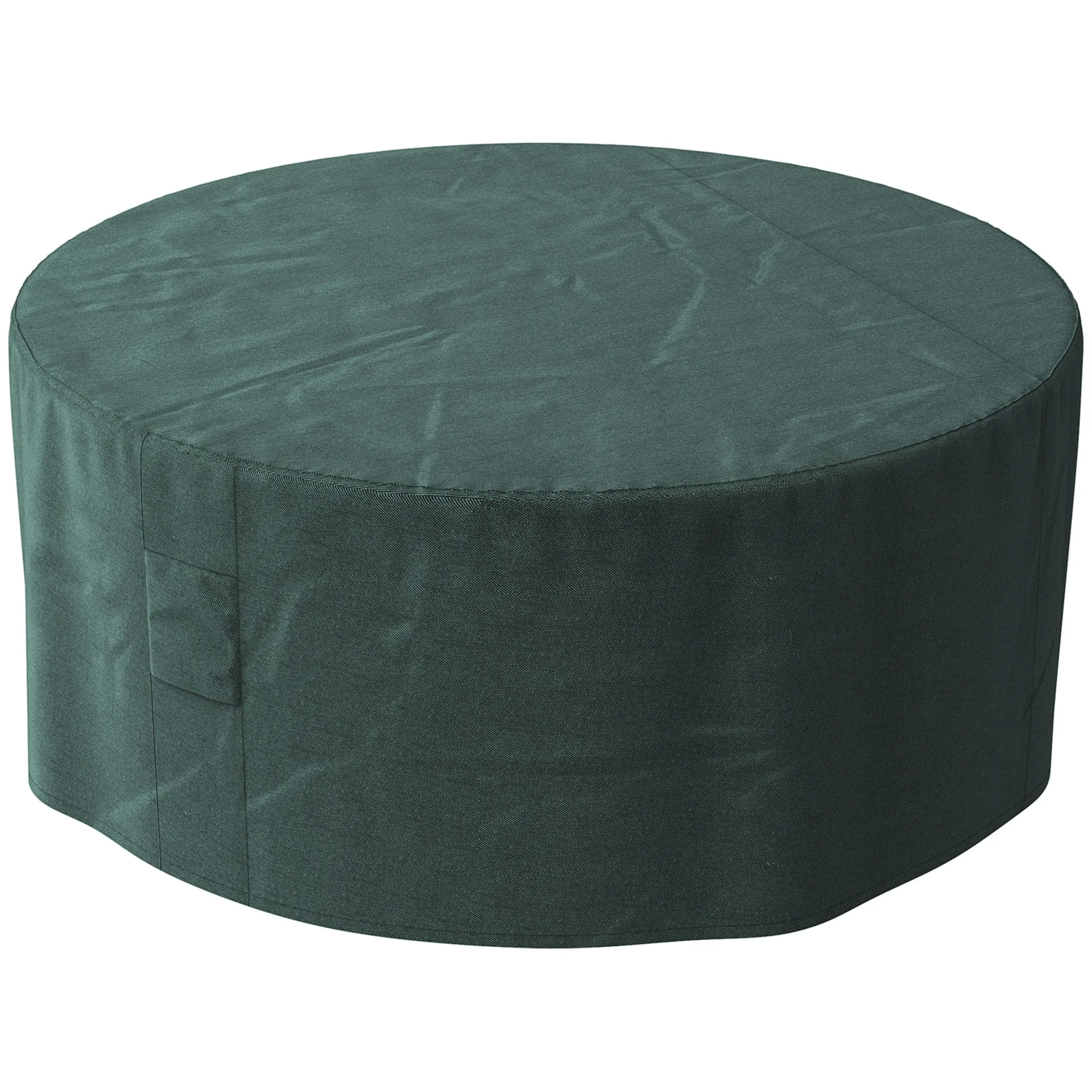 Φ193 x 80H cm Patio Garden Large Furniture Set Round Cover Green 600D Oxford Waterproof