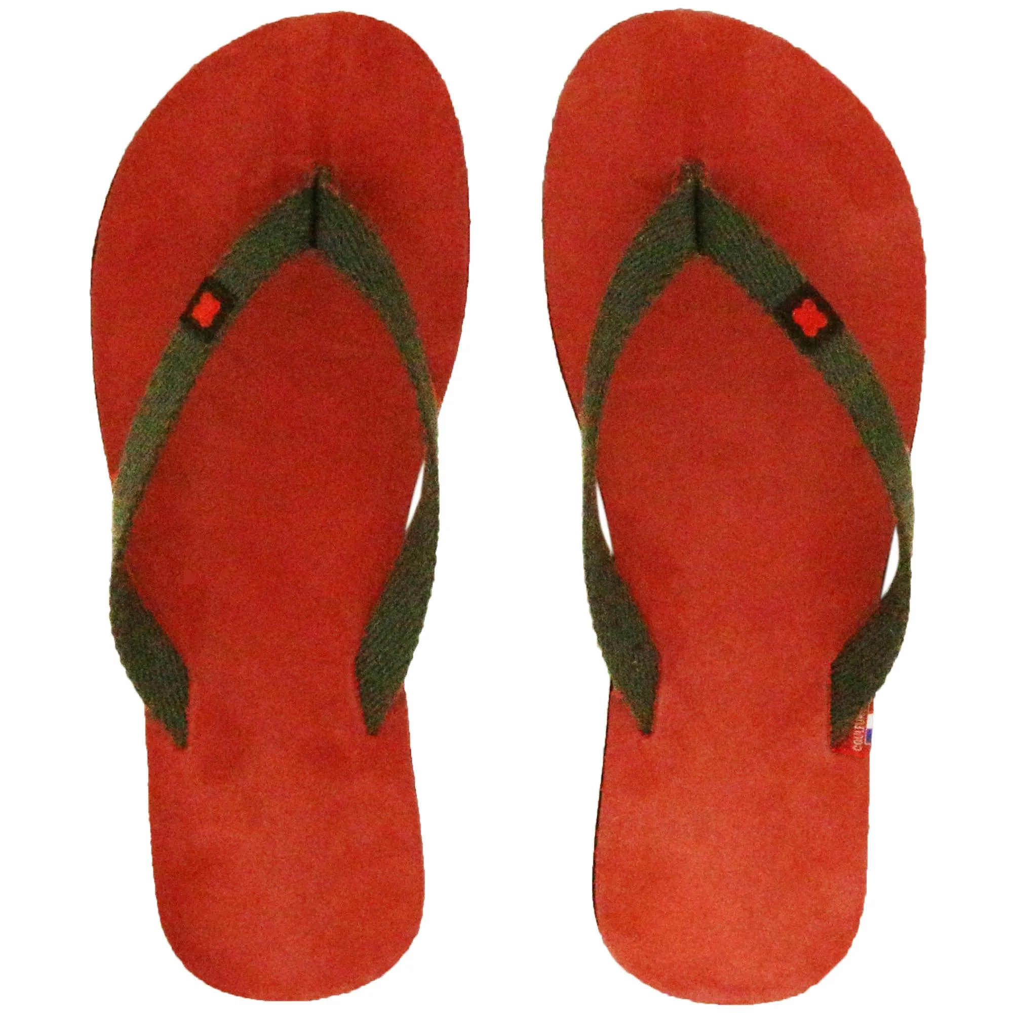 Tong en cuir velours de la collection MOOREA taille 36/37 rouge Corail