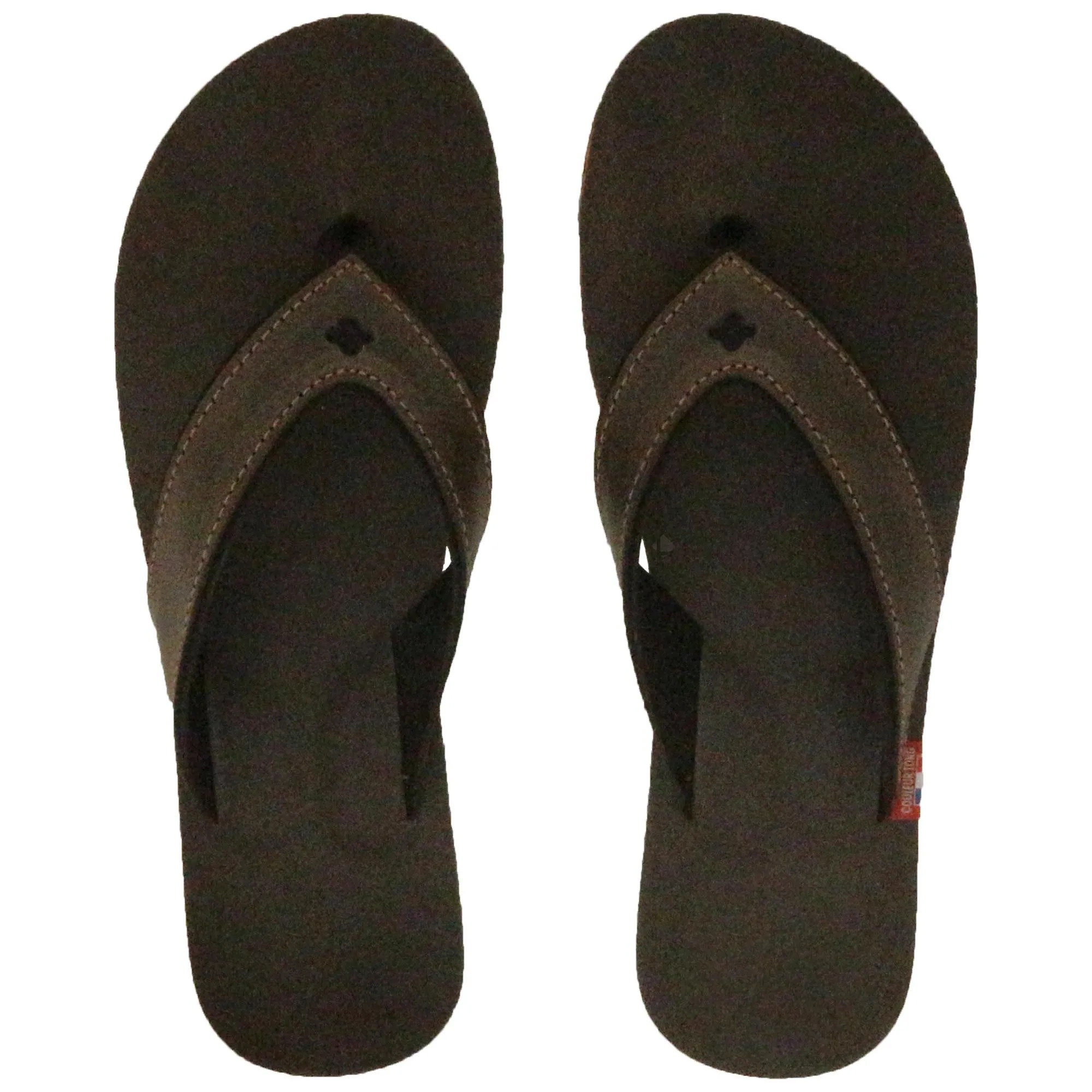 Tong bride large en cuir SPERONE 46/47 marron Chocolat