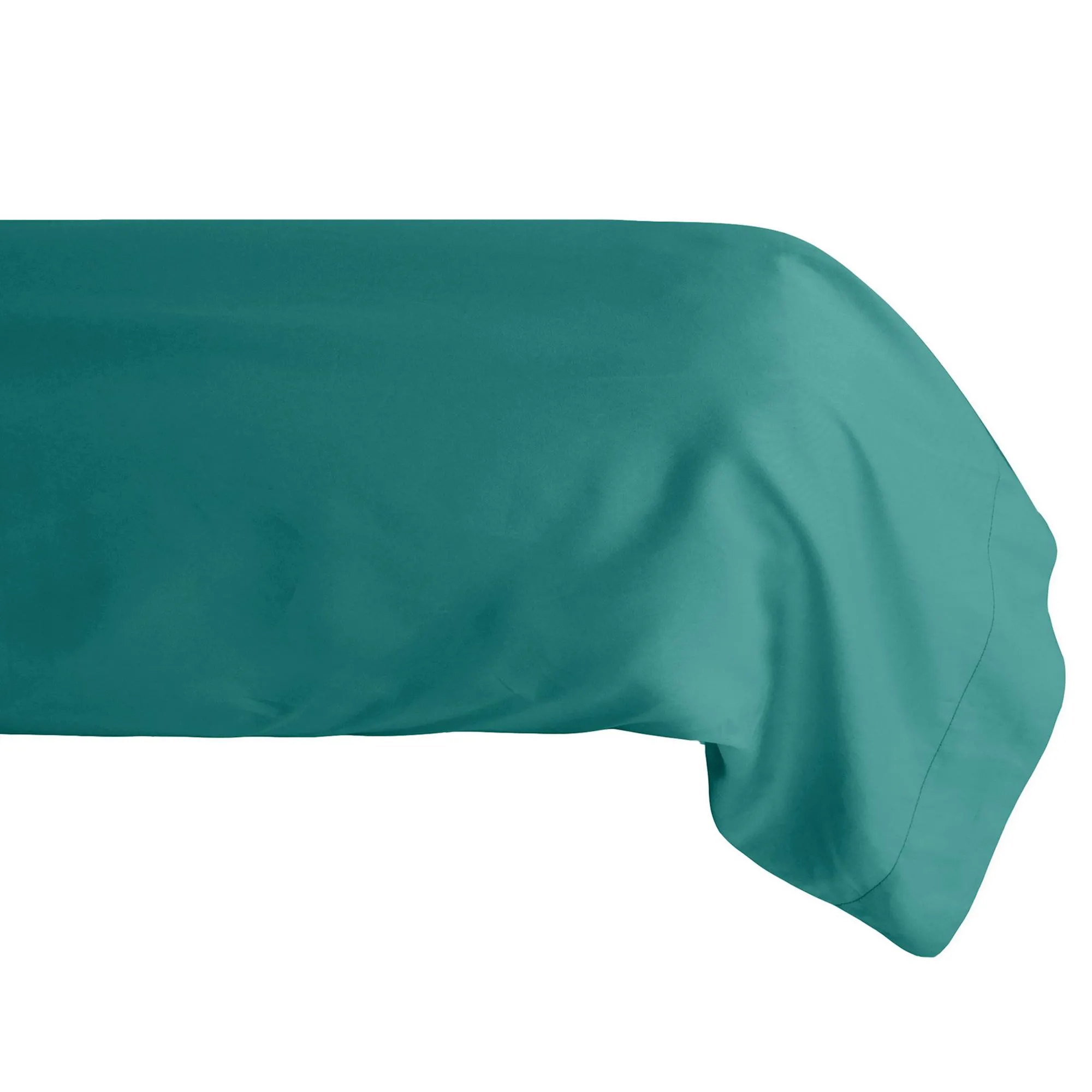 Taie de traversin 43x190 cm percale de coton MANOIR vert Canard