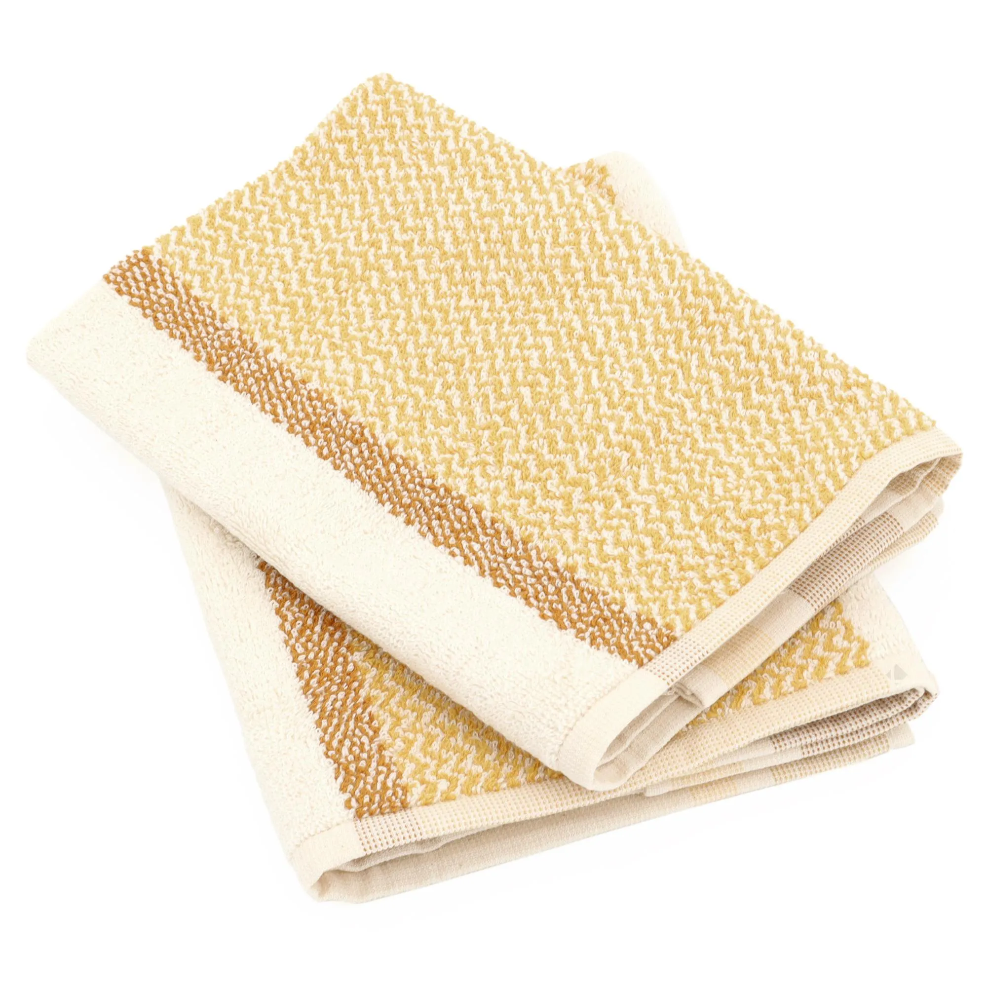 Lot de 2 torchons de cuisine éponge 50x50 cm coton OTON jaune