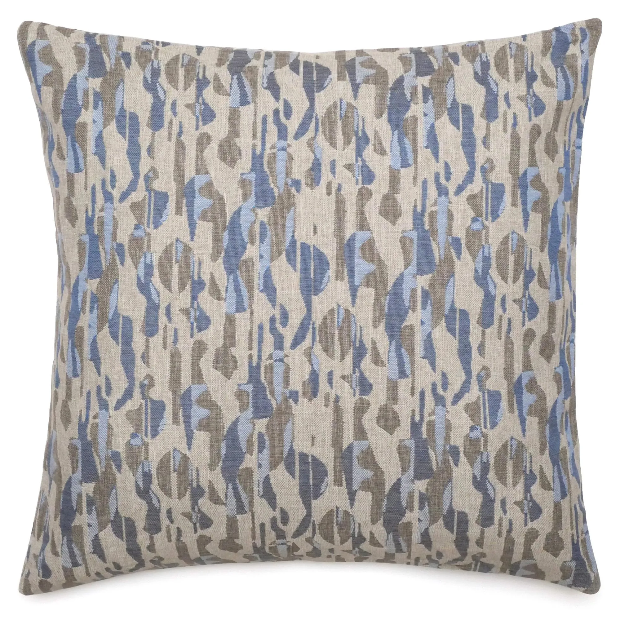 Housse de coussin 62x62 cm collection KALYMNOS tissu oléfine bleu topaze