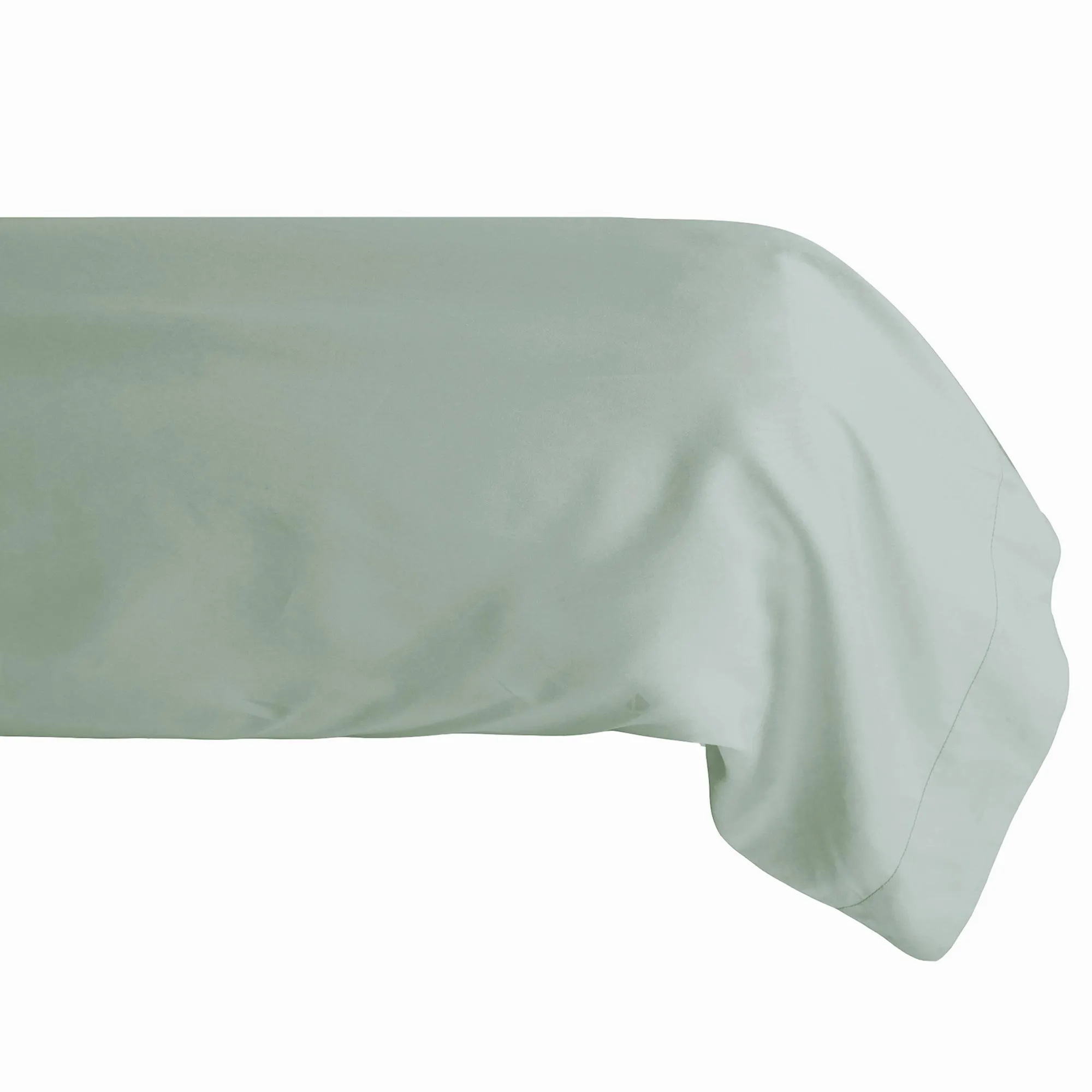 Taie de traversin 43x190 cm percale de coton MANOIR vert Lichen