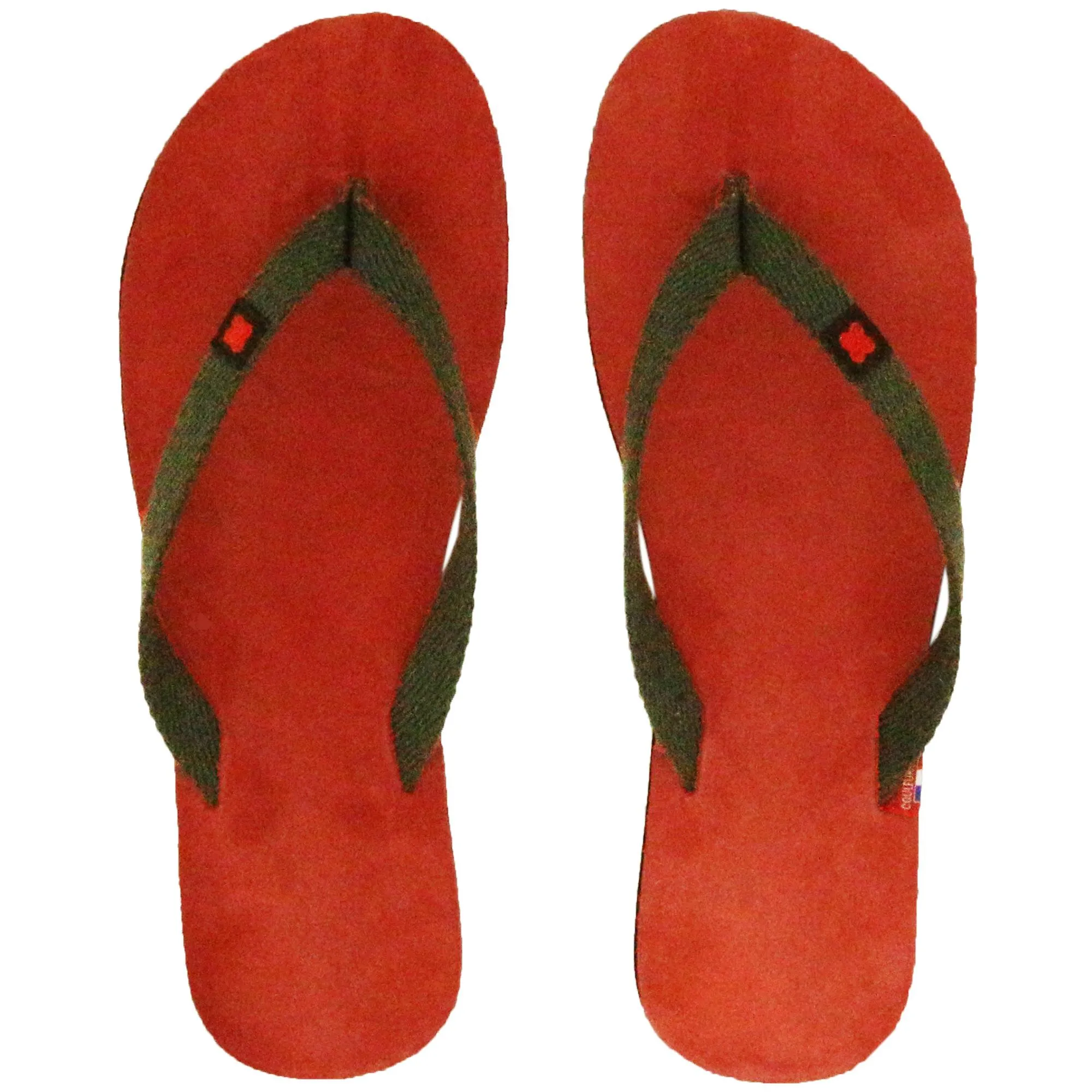 Tong en cuir velours de la collection MOOREA taille 46/47 rouge Corail