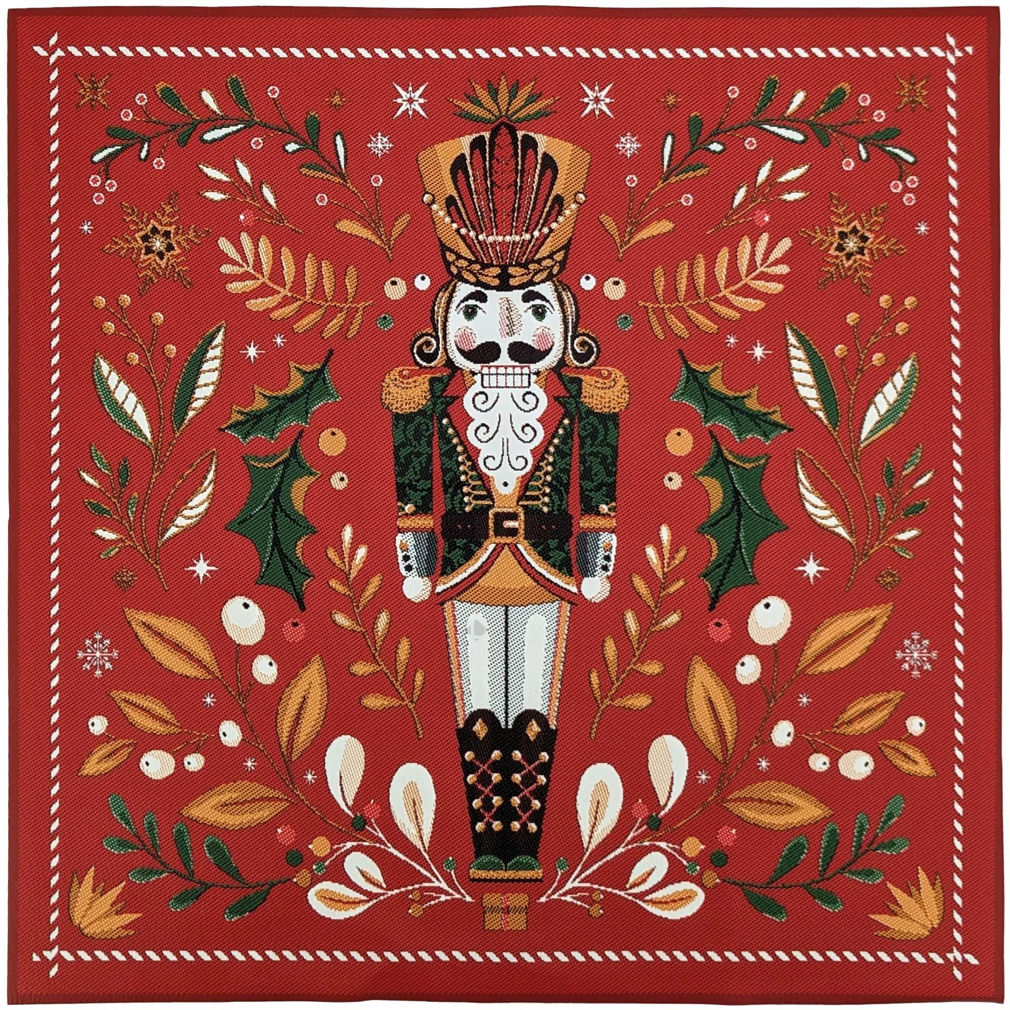 Carré de tissu similicuir vegan rouge 400 g/m² 44x44 cm KARIA casse-noisette