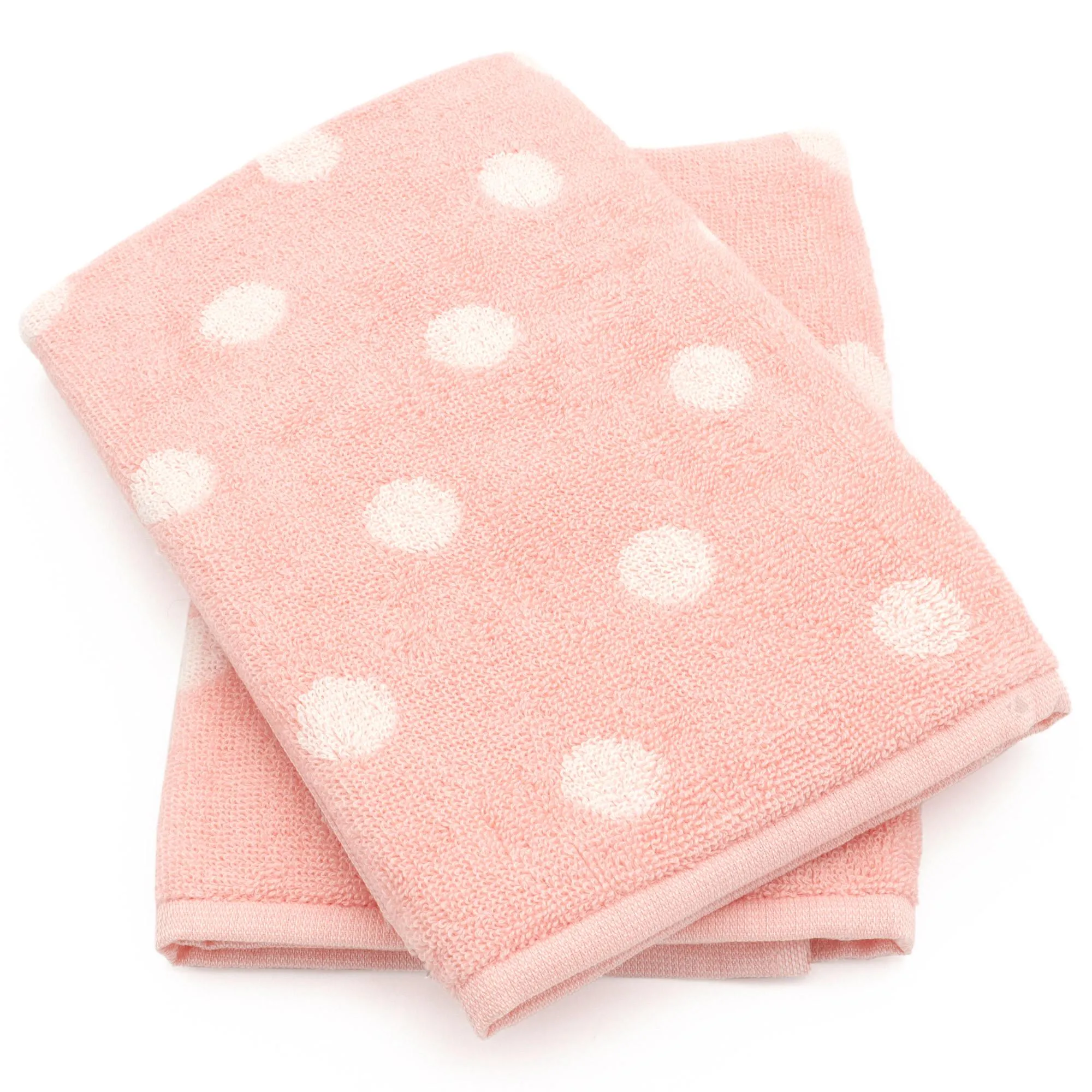 Lot de 2 torchons de cuisine éponge 50x50 cm coton SPOT II rose