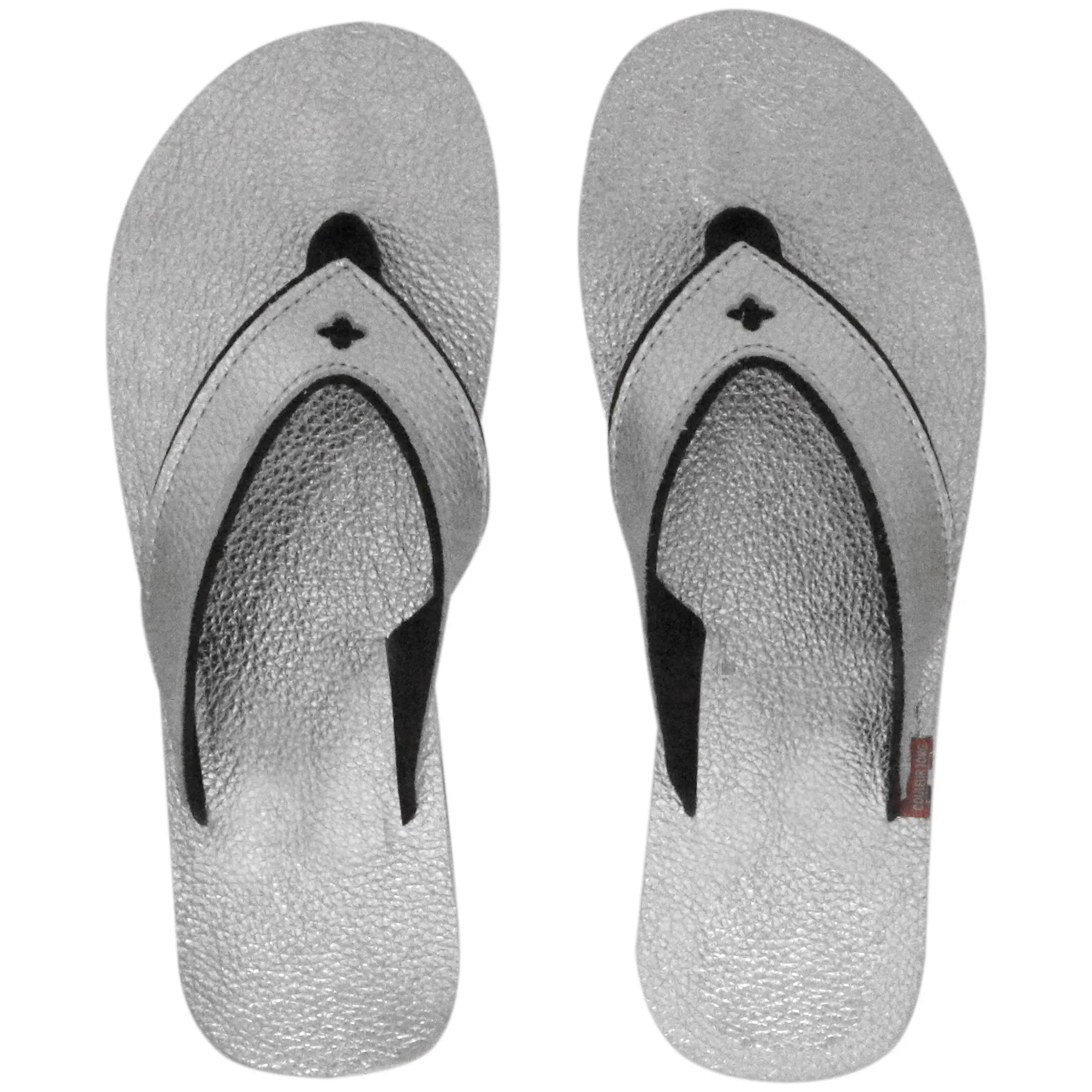 Tong en cuir métallisé de la collection PIANA taille 38/39 Argent