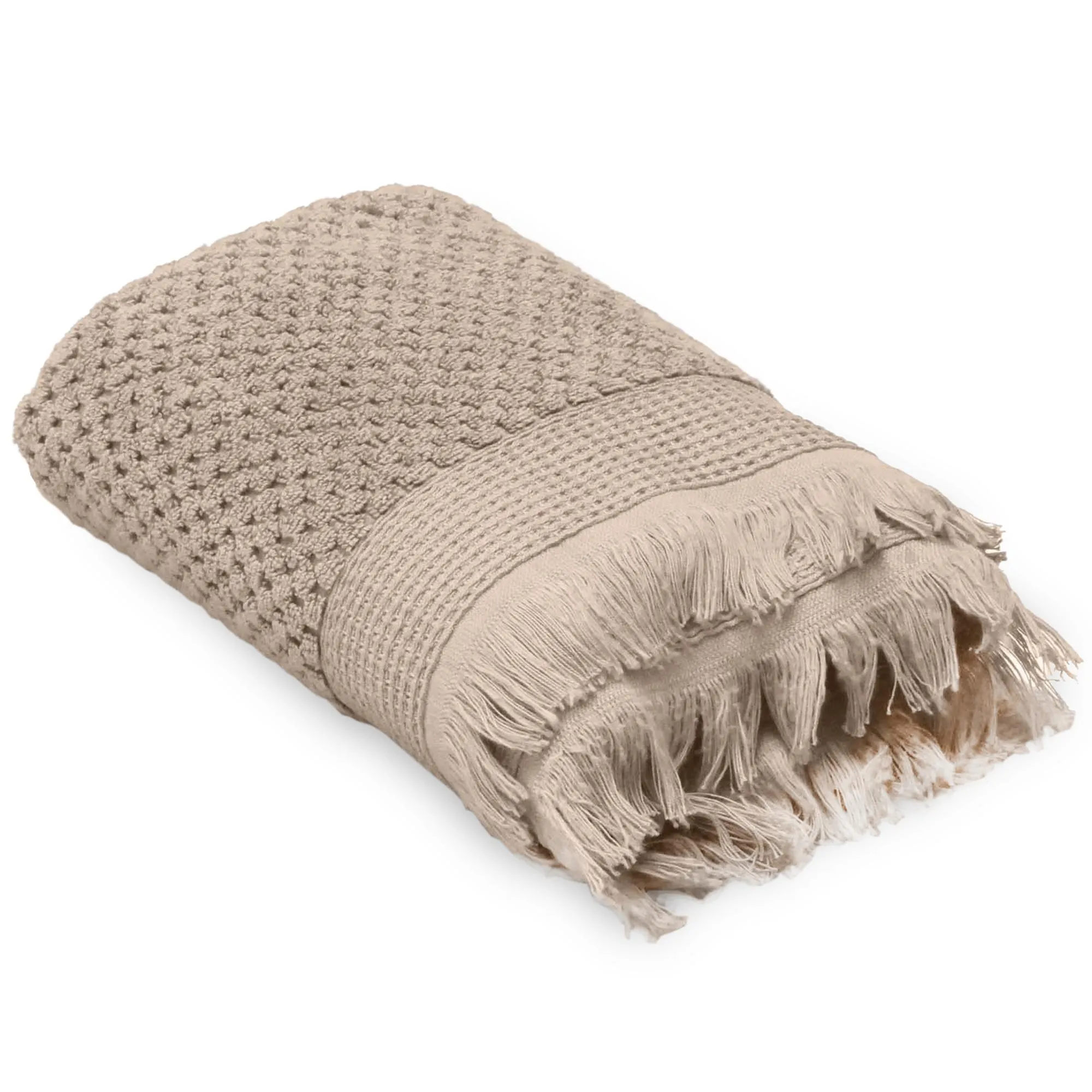 Serviette invité 30x50 cm TETHYS micro-coton beige Chanvre