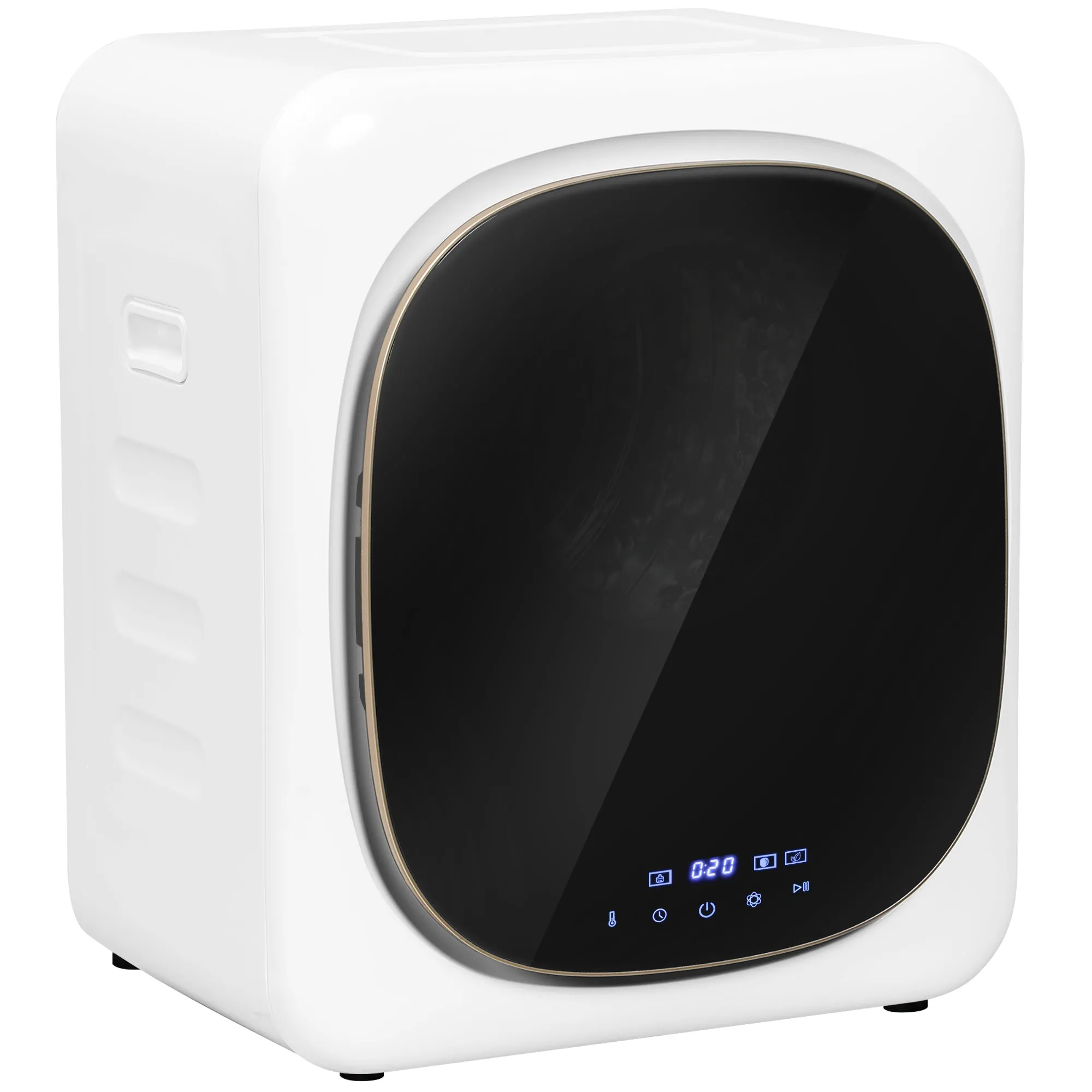 4kg Vented Tumble Dryer with Deodorize Smart Mode 800W Compact Stainless Steel Tub White