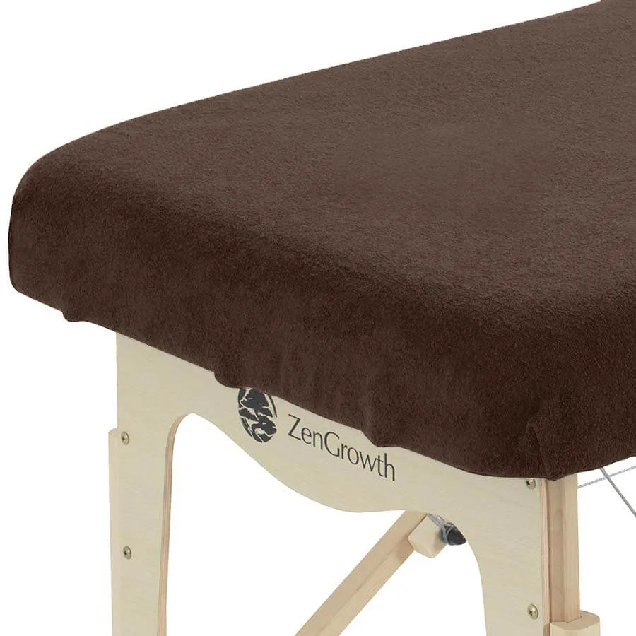 ZENGROWTH Housse table de massage sans trou visage brun