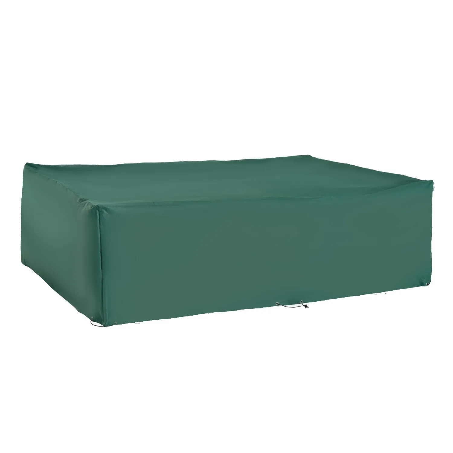 222 x 155 x 67cm Garden Furniture Cover Green Oxford Fabric Outdoor Rectangular Rattan Furniture Cover with PE Coating, Waterproof, Windproof, Anti-UV