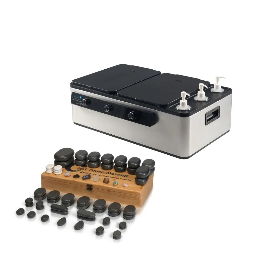 Appareil chauffe-pierres 12L + 64 pierres de massage