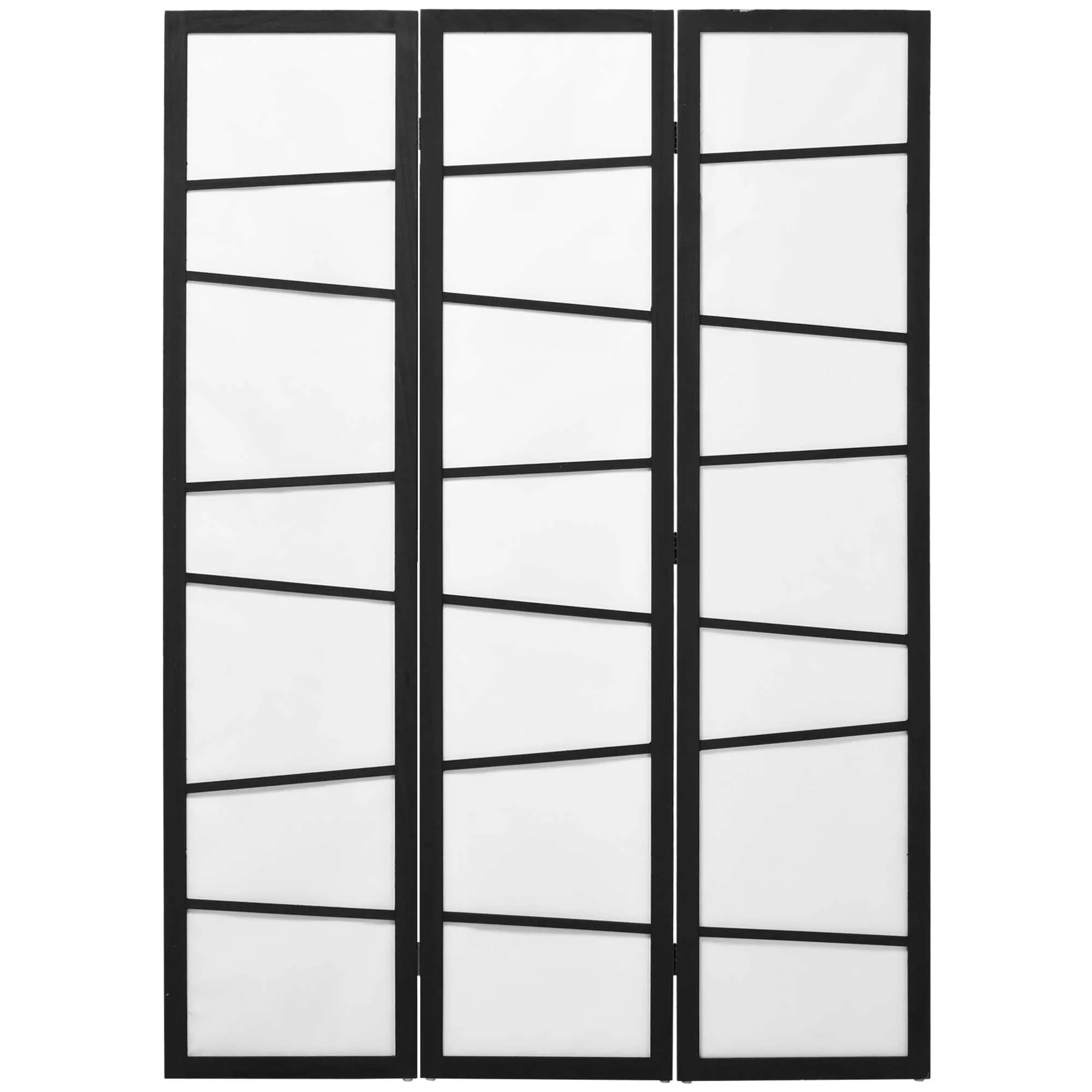 3 Panel Room Divider Wooden White Folding Privacy Screen Freestanding Wall Partition Separator for Bedroom