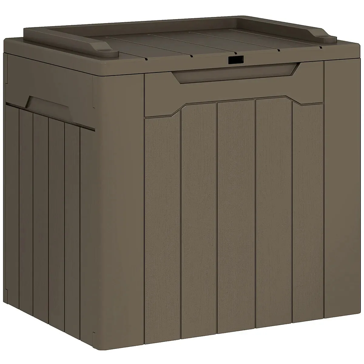 107 L Plastic Storage Chest Dark Brown with Lid