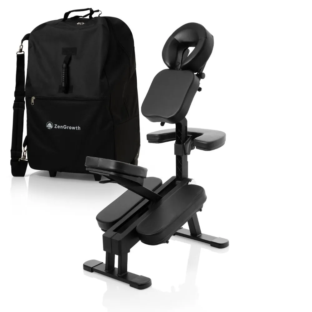 ZENGROWTH Chaise de massage Legian pliante noir