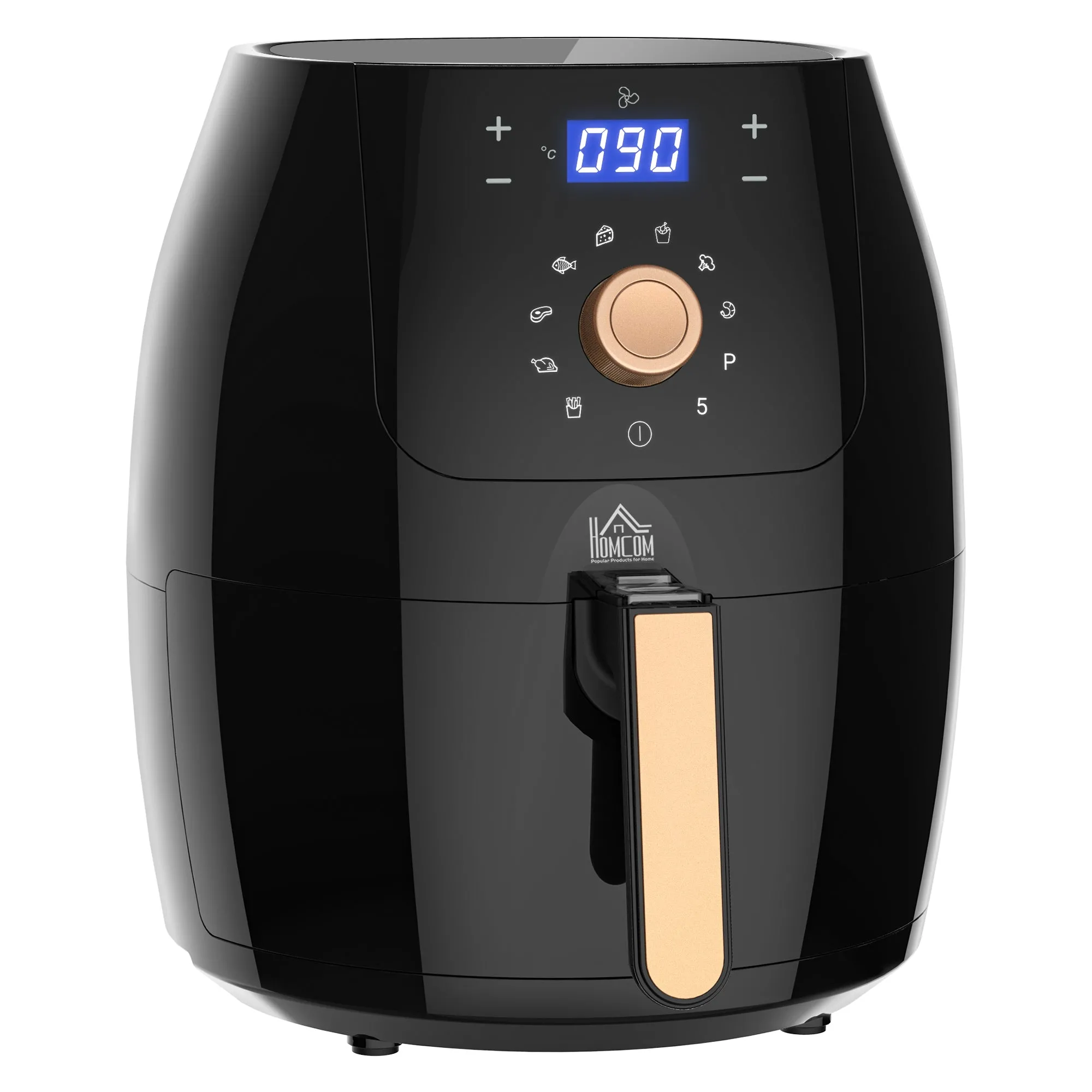 Air Fryer 5.5L 1700W with Digital Display 80-200℃ Temperature