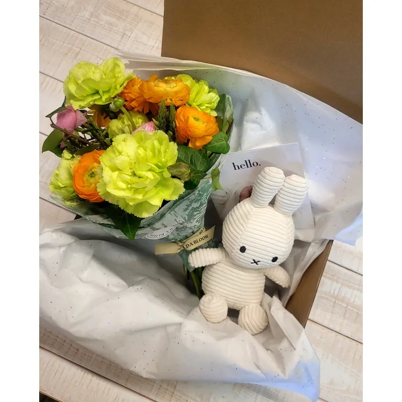 white miffy gift basket