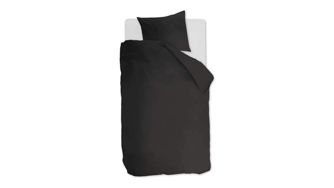 Ambiante Cotton Uni housse de couette anthracite