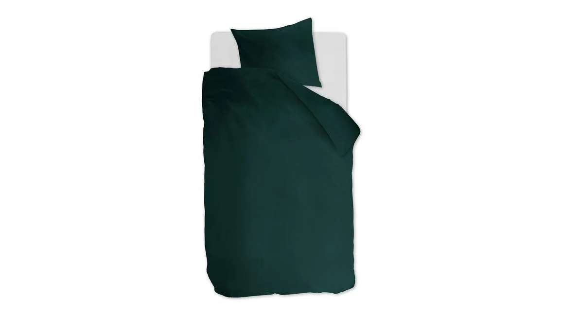 Ambiante Cotton Uni housse de couette vert foncé