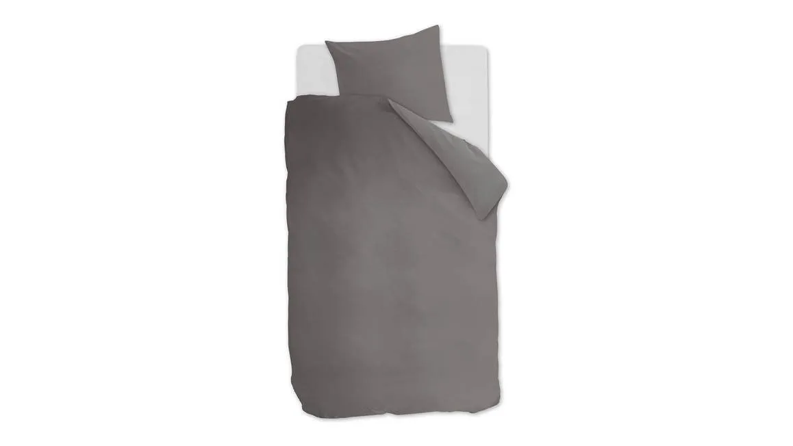 Ambiante Cotton Uni housse de couette gris