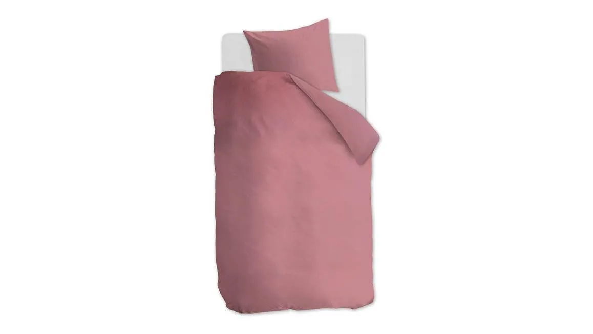 Ambiante Cotton Uni housse de couette rose