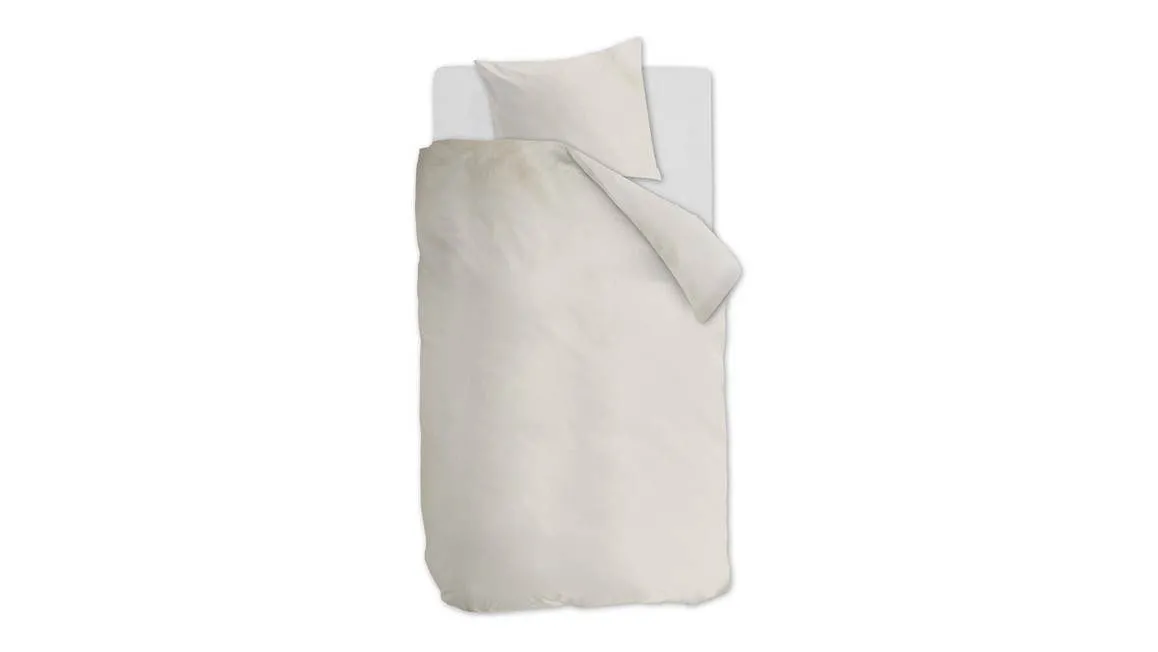 Ambiante Cotton Uni housse de couette blanc cassé