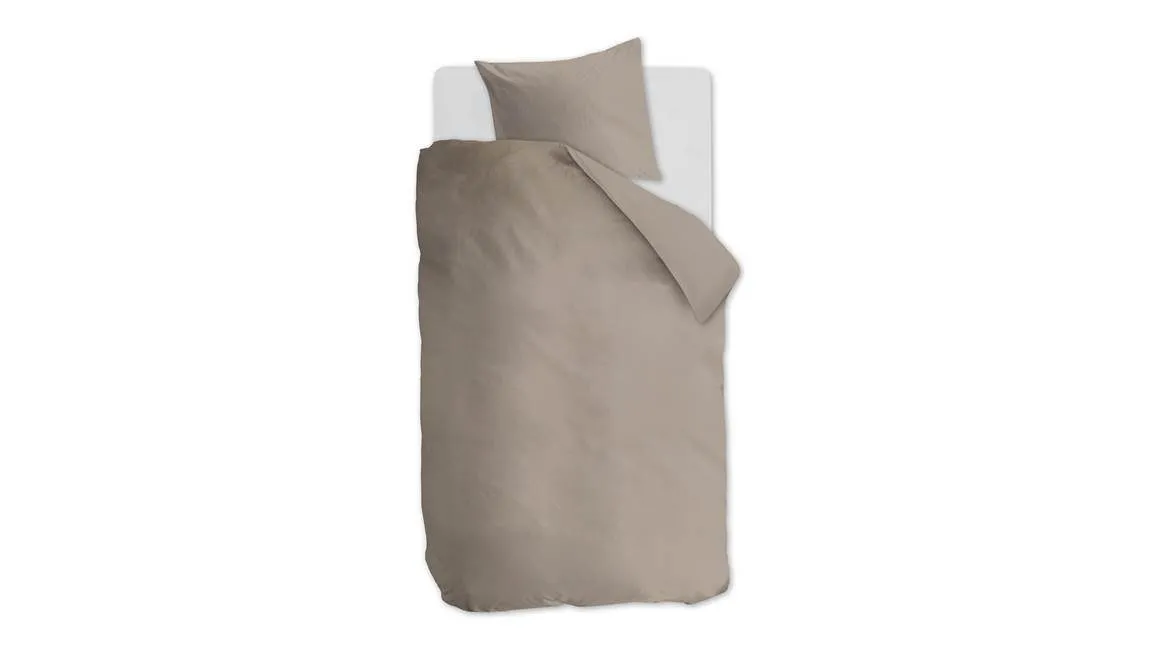 Ambiante Cotton Uni housse de couette taupe