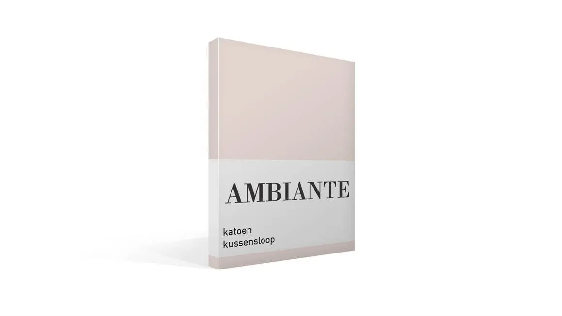 Ambiante Cotton Uni taies d’oreiller coton 57 fils (lot de 2) sable