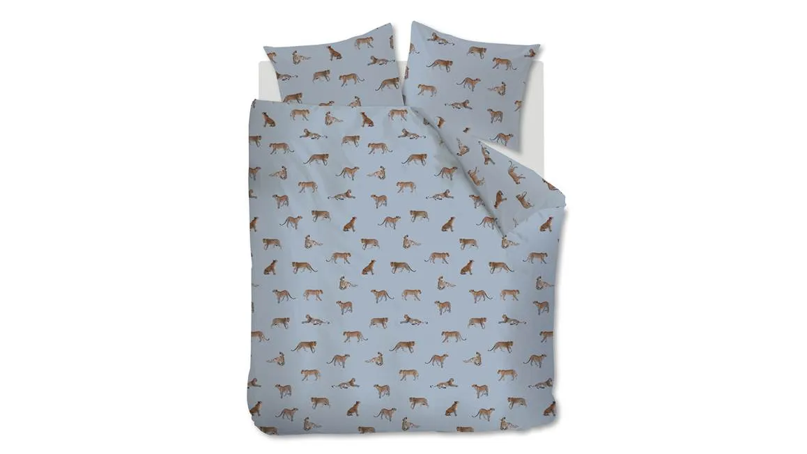 Ambiante Leoparty housse de couette bleu