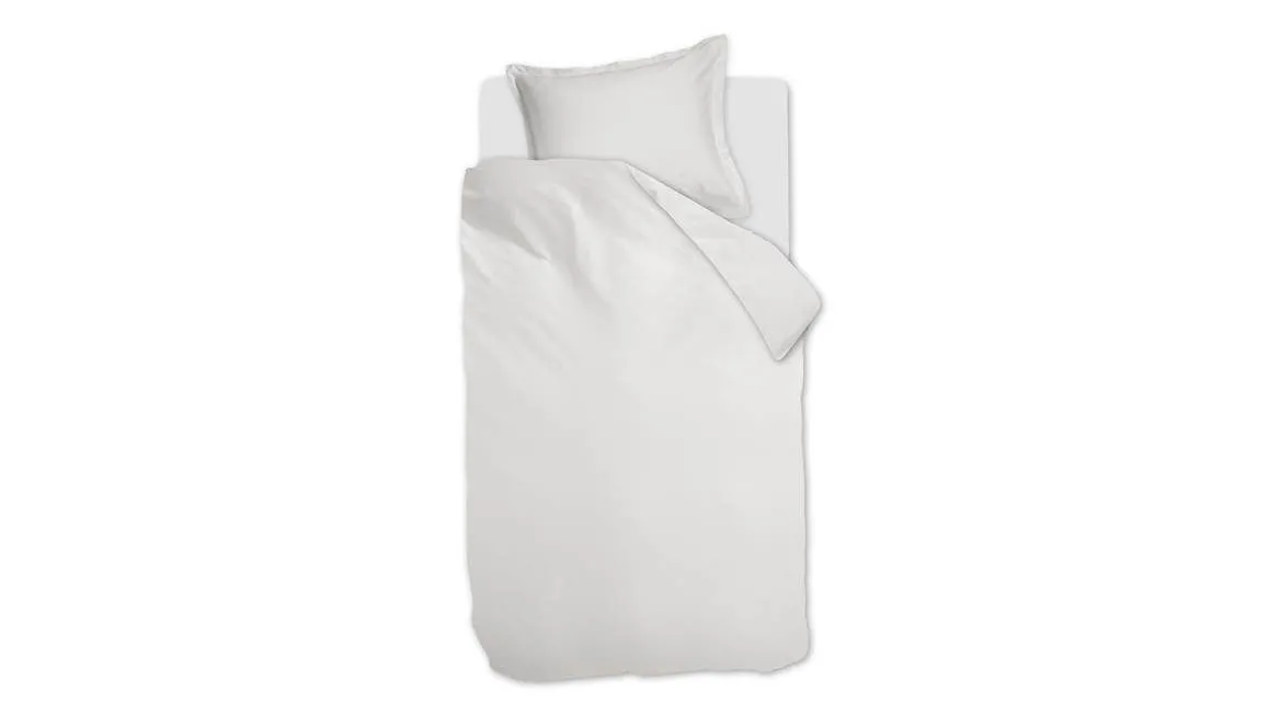 Ambiante Satin Uni housse de couette blanc