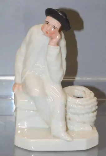 - ANCIEN ENCRIER PORTE PLUME PORCELAINE XIXe COLLECTION déco bureau Vitrine  D