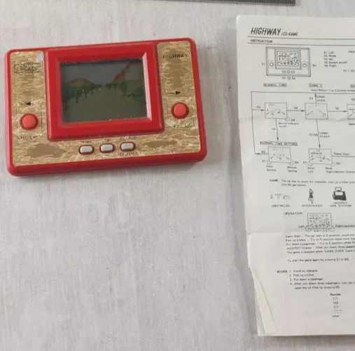 Ancien jeu électronique LCD, Highway, Mini Arcade, vintage
