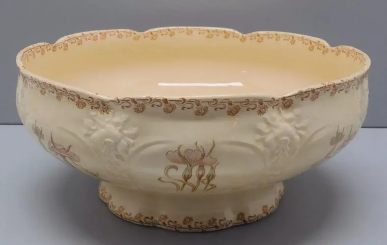 -ANCIEN SALADIER CERAMIQUE LONGWY modèle NIELLES début XXe déco TABLE  D