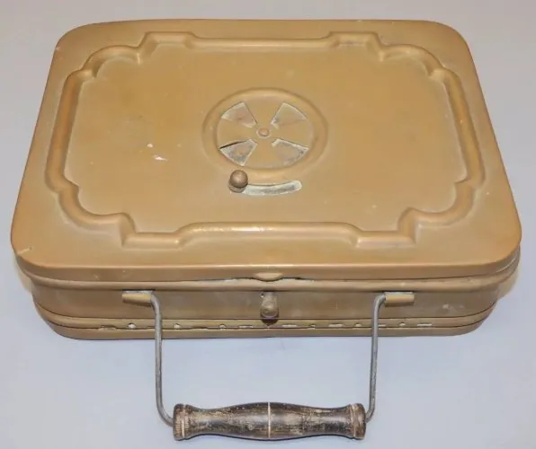 - ANCIENNE CHAUFFERETTE LAITON GIRODON & Cie VILLEURBANNE/LYON Jus de grenier D