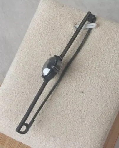 Ancienne grande broche, art déco, en argent