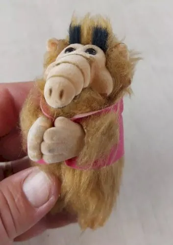 Ancienne petite peluche à pince / pince doigt, Alf, Bully, vintage