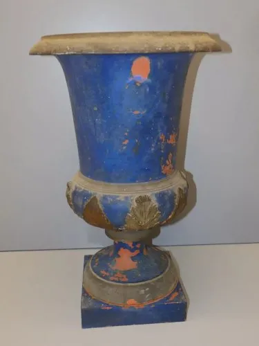 -ANCIENNE VASQUE TERRE CUITE 1854 INSCRIT au pied dot. de Anne AU MAS  D