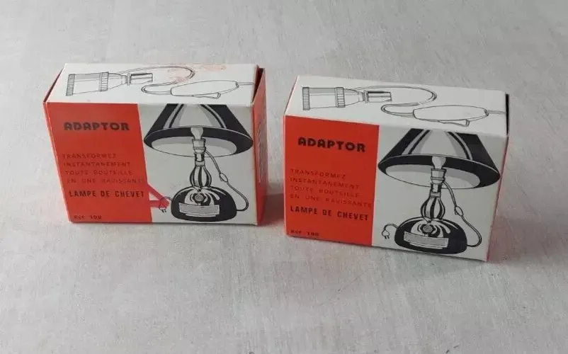 Anciens adaptateurs de bouteille, Douille B22, lampe de chevet, Adaptor, vintage
