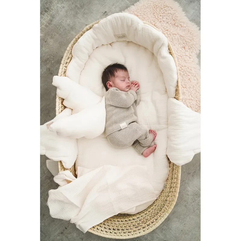 angel bascket linen set ivory powder