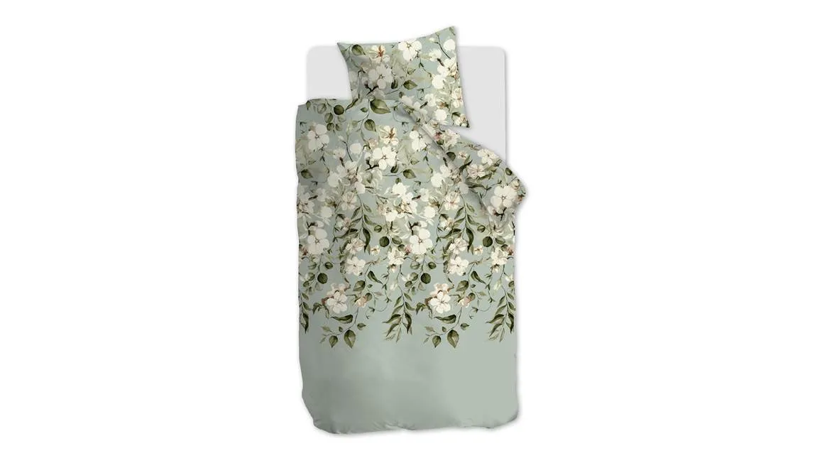 Ariadne at Home Fleurs d’Automne housse de couette en flanelle vert clair