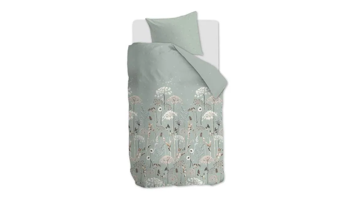 Ariadne at Home Fleurs housse de couette en flanelle vert