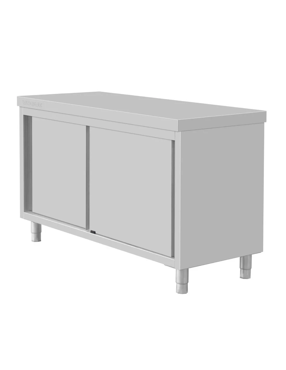 Armoire sur pieds en acier inoxydable Vogue 900x1500x600mm