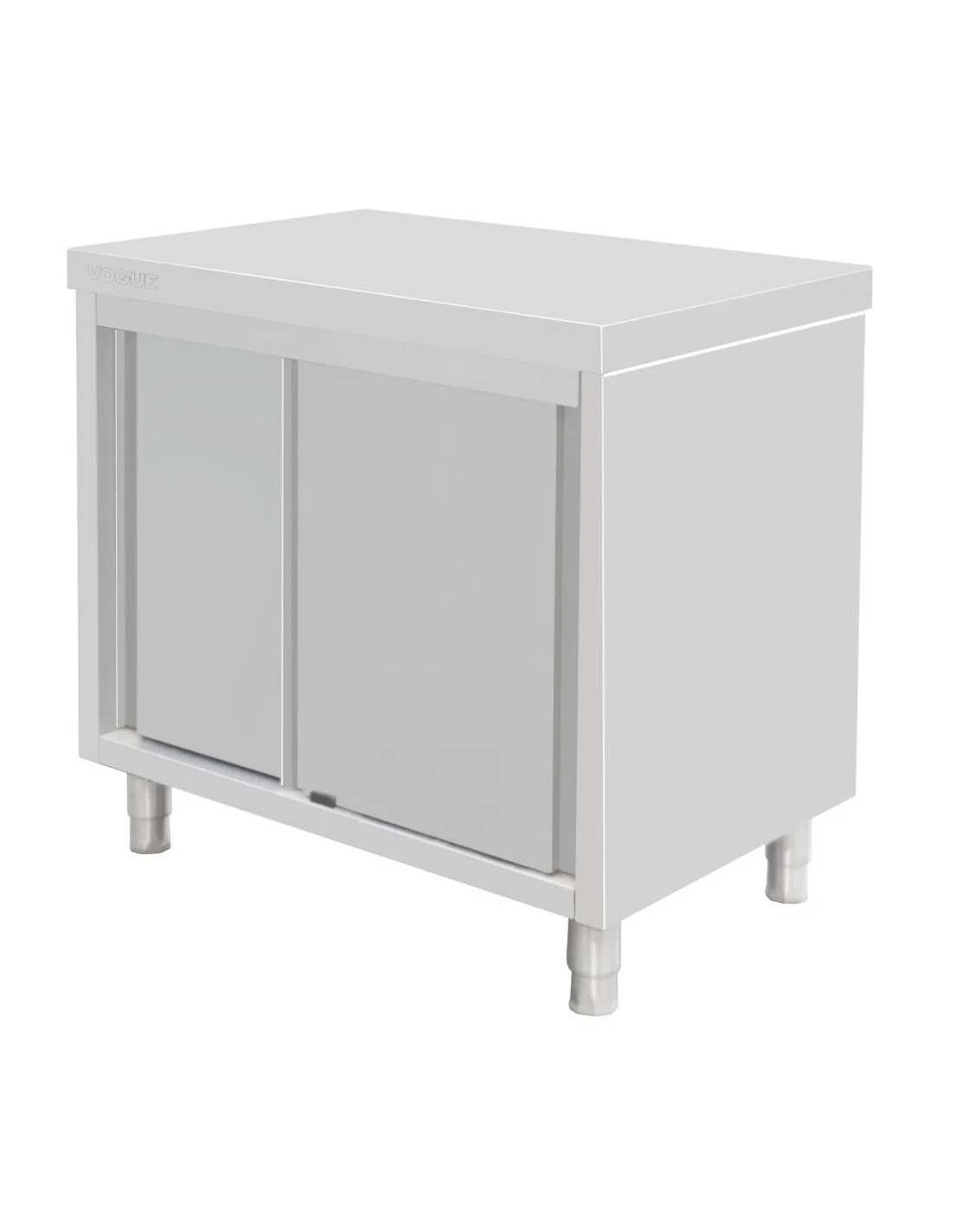 Armoire sur pieds en acier inoxydable Vogue 900x900x600mm